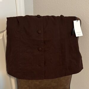 Brown Buttoned Skirt